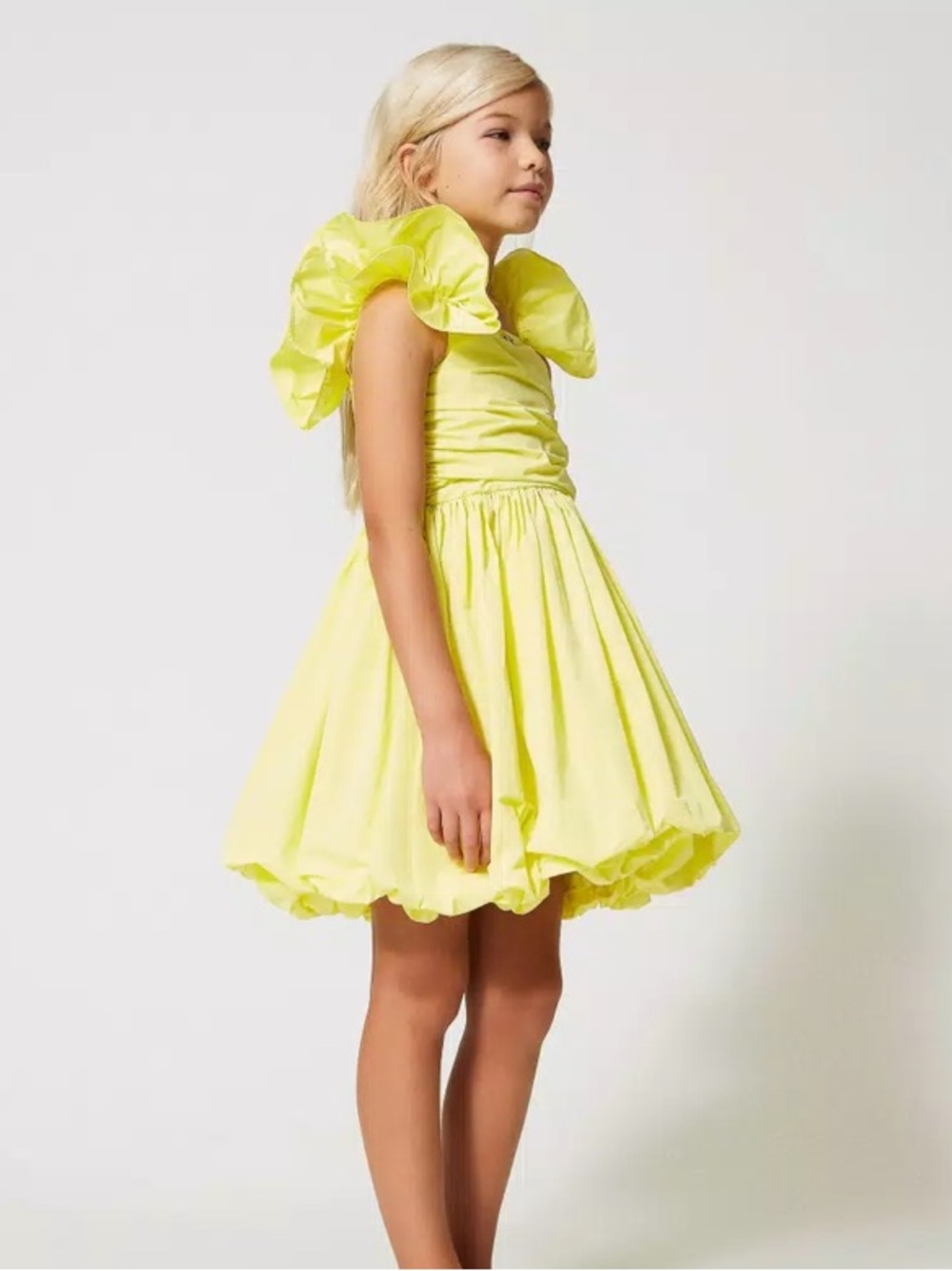 Twin-Set Yellow Ruffled Dress